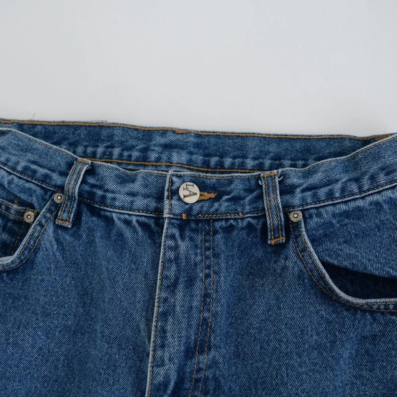 Vintage 90's L.A. Blue Jeans Blue High Waisted Straight Tapered Denim  Jeans - Picture 12 of 15